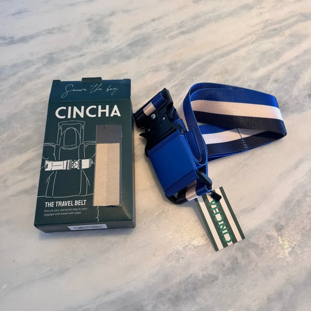 Cinch Men’s Travel Belt - Blue- New w/tags